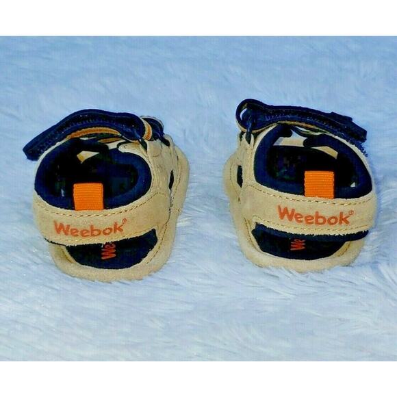 Weebok By Reebok Baby Infant Size 2 Sandal Hook Loop Leather Upper / Outsoles - Picture 4 of 11